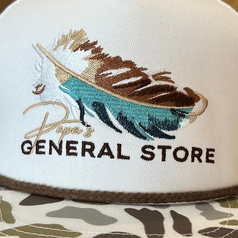 PGS Mallard Feather White Camo Rope Hat