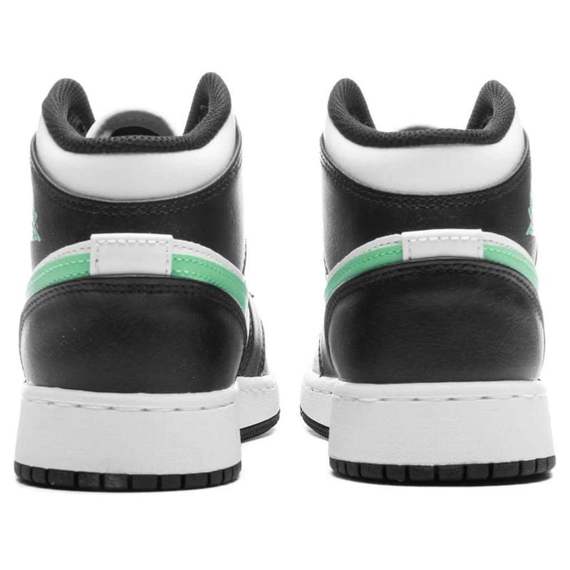 Jordan 1 Mid White Green Glow-Black (DQ8423 103)