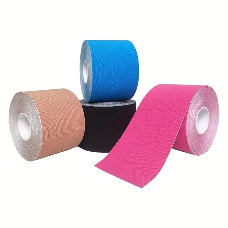 4 Roll Kinesiology Tape, Athletic Recovery Self Adherent Wrap Taping, Medical Muscle Relief Knee Pads Protector