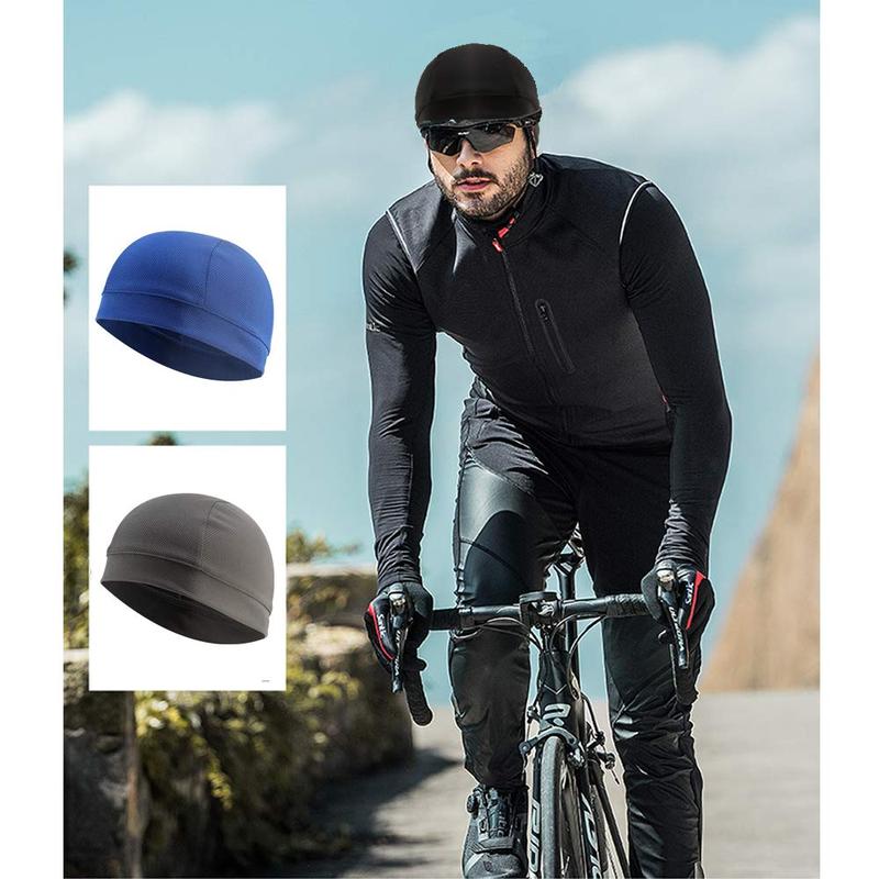 3 Pack Cooling Skull Cap Helmet Liner Sweat Wicking Cycling Running Hat for Men Women