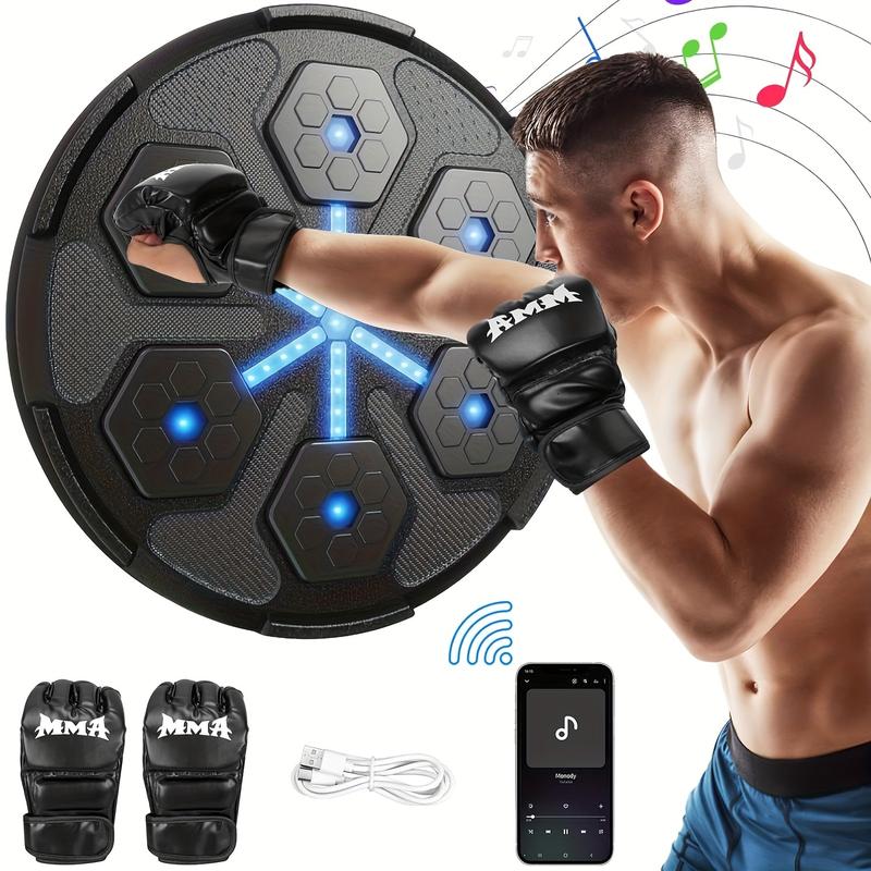 Smart Music Boxing Machine With Boxing Gloves, Wall Mounted Focus Agility Training Target, Music Boxing Machine, Workout Machine For Adult