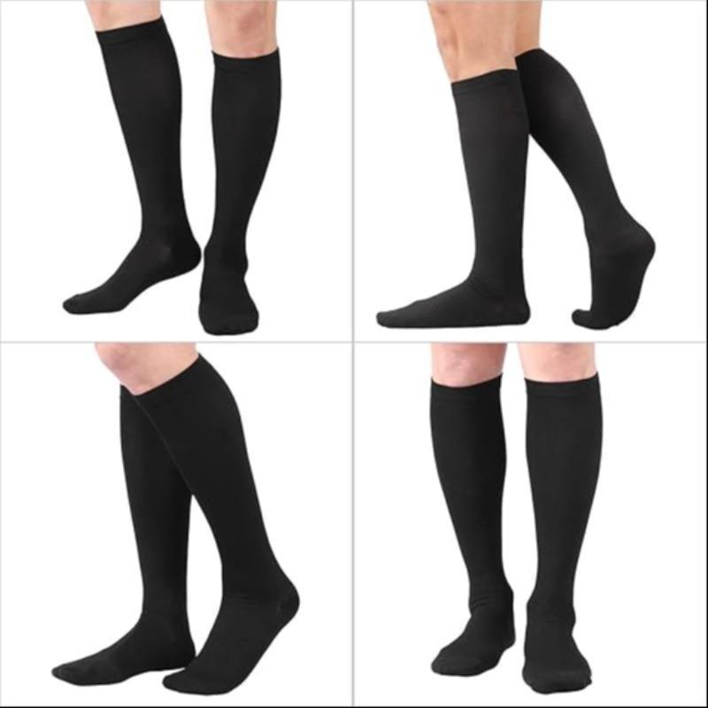 Compression Socks, 4 Pairs Unisex Athletic Socks for Running Flight Travel Cycling, Sports Socks for Men & Women, Christmas Gift