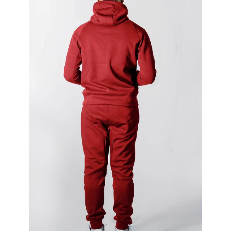 Men's 2-Piece Tracksuit Set - Stylish Zip-Up Hooded Sweatshirt and Matching Joggers - Comfortable Athletic Wear for Running and Fitness