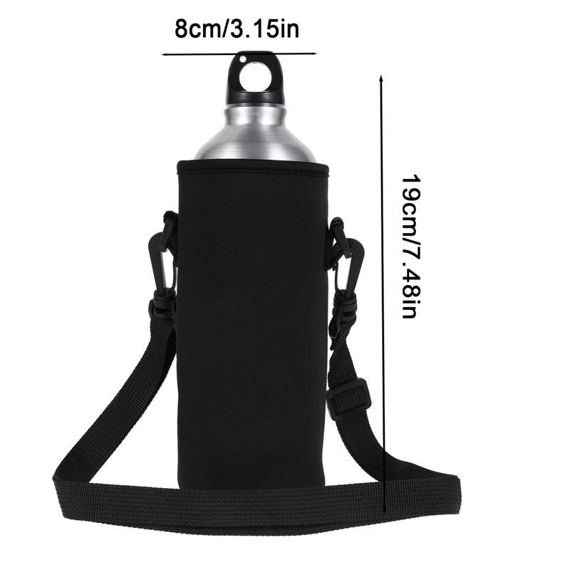 Portable Water Bottle Bag with Strap, Large Capacity Outdoor Water Bottle Sleeve, Thickened Insulated Shoulder Bag for Outdoor Sports [without Water Bottles]