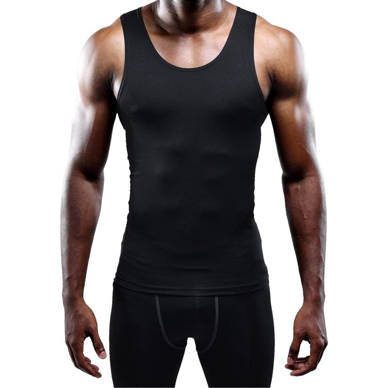 Men's 3 Pack Athletic Compression Under Base Layer Sport Tank Top