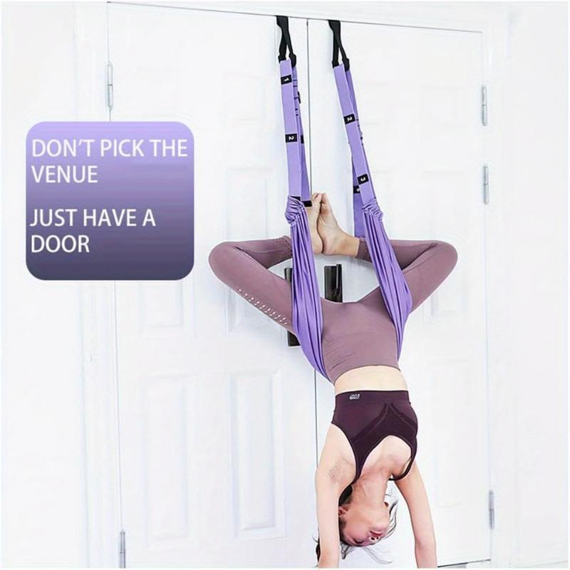 1pc Adjustable Aerial Yoga Strap, Yoga Swing Hammock for Stretching, Leg Pressing, Ballet, Dance, Gymnastics Training