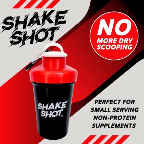 Shake Shot Bottle Black 4 oz -Mini Pre-workout & Supplement Bottle