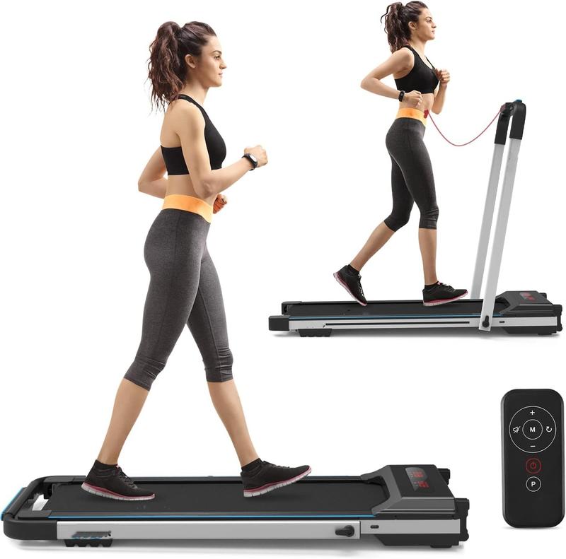 Redliro Under Desk Treadmill 2 in 1 Walking Pad, Portable, Folding, Electric, Motorized, Walking and Jogging Machine with Remote Control for Home and Office Workout