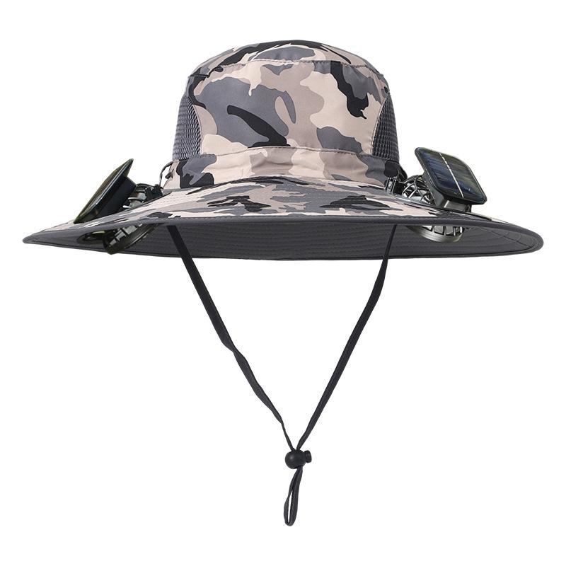 Seasonal Specials - Wide-Brimmed Solar Fan Outdoor Fishing Hat, Solar and USB Charging, Long Battery Life Windy Fan Hat