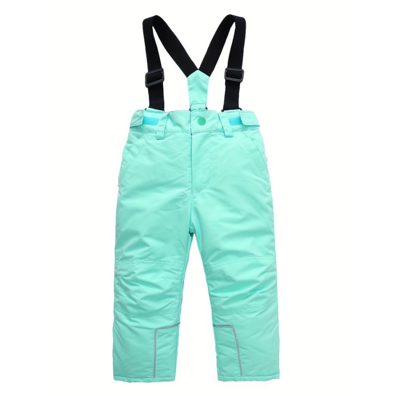 forbidden sweatpants  Solid Color Suspenders Ski Suit Girls Children's Clothing Winter Sports Skiing