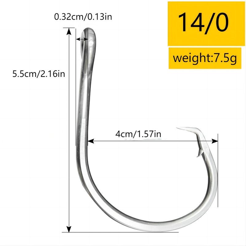 Stainless Steel Fishing Hook, Super Giant Fishing Hook, Big Game Saltwater Hook,  Fishing Lures  Fishing Equipment  Professional Outdoor Fishing Accessories