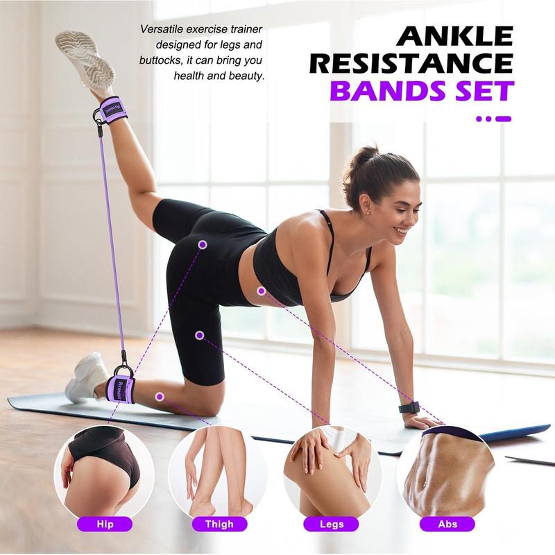 Ankle Resistance Bands with Cuffs, Home Gym Workout Equipment, Lifting Glute  Exercise Equipment for Women, Ankle Weights Fitness Band Set,  Booty Equipment for    Shape