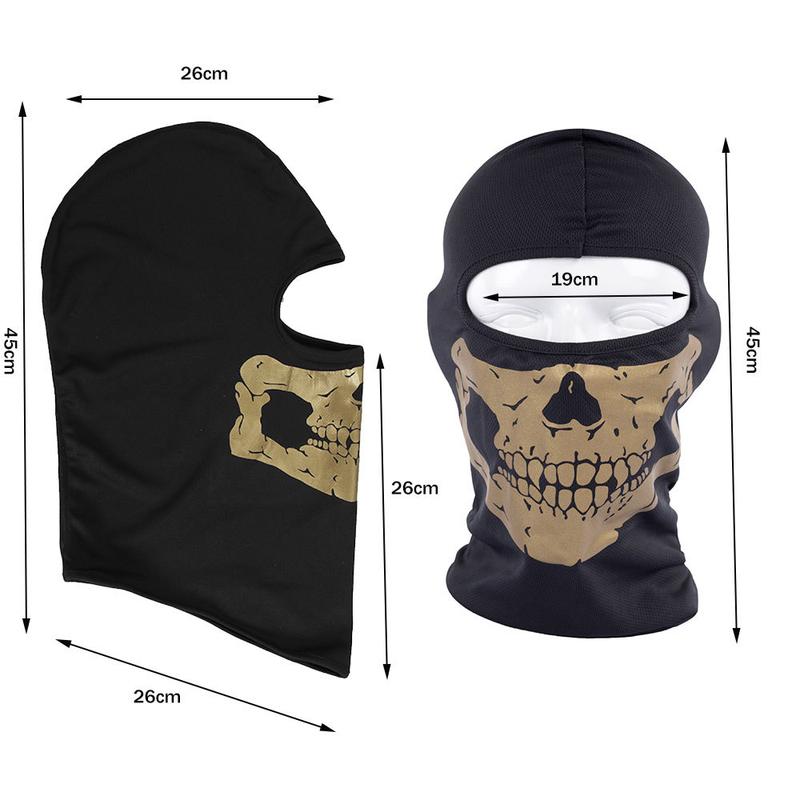 Balaclava Skull Full Face Mask UV Protection Tactical Sun Hood Ski Mask for Mens