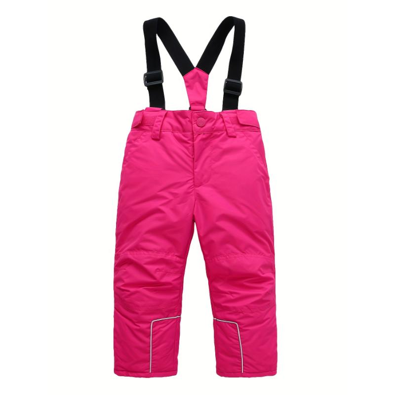 forbidden sweatpants  Solid Color Suspenders Ski Suit Girls Children's Clothing Winter Sports Skiing