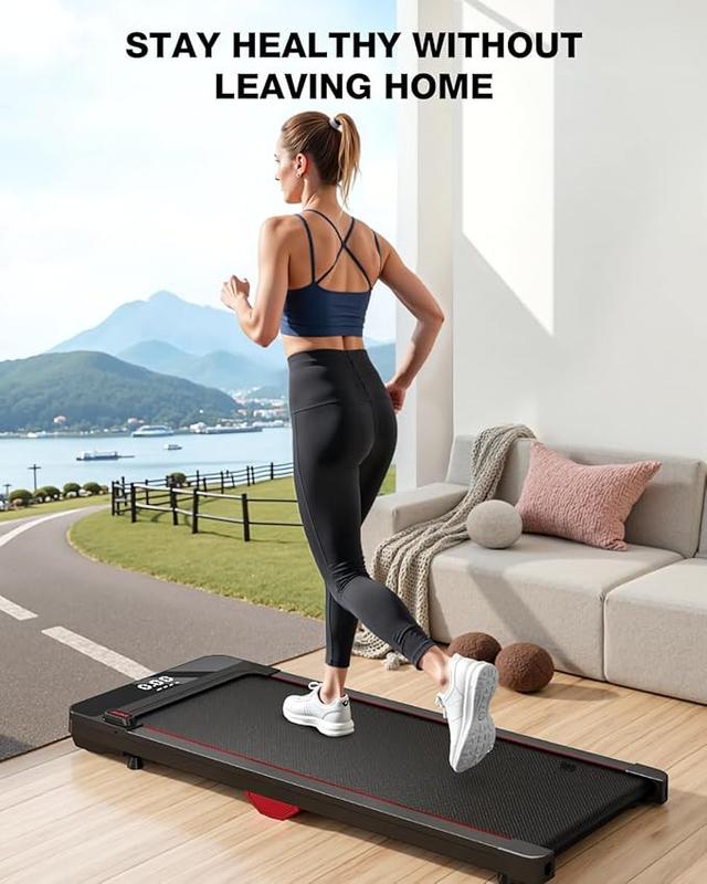 Walking Pad, Under Desk Treadmill, 2.5HP Portable Treadmills for Home Office, Walking Jogging Machine with Remote Control, LED Display