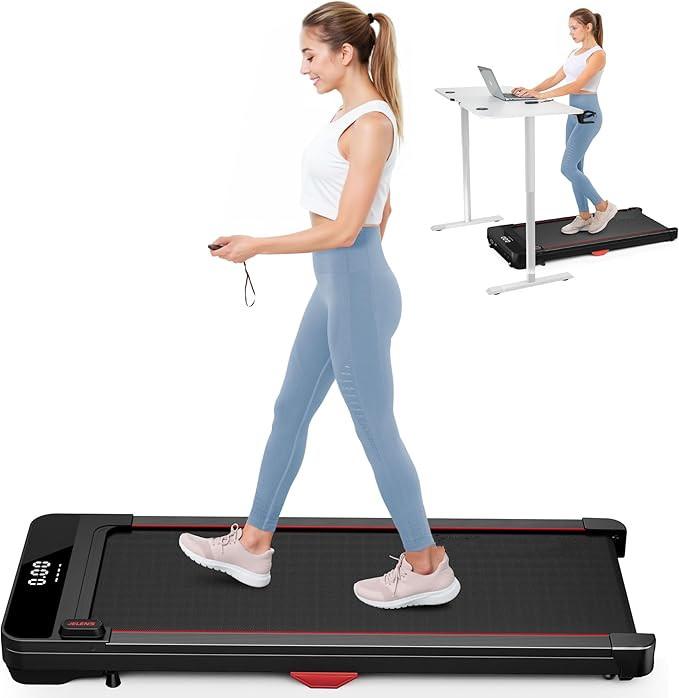 Walking Pad, Under Desk Treadmill, 2.5HP Portable Treadmills for Home Office, Walking Jogging Machine with Remote Control, LED Display