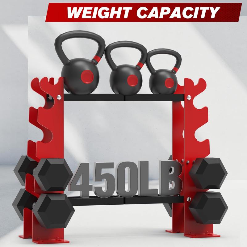 Dumbbell Rack Weight Stand Only Dumbbells Kettlebells Storage Rack for Home Gym Workout Equipment Storage Organizer 450lbs