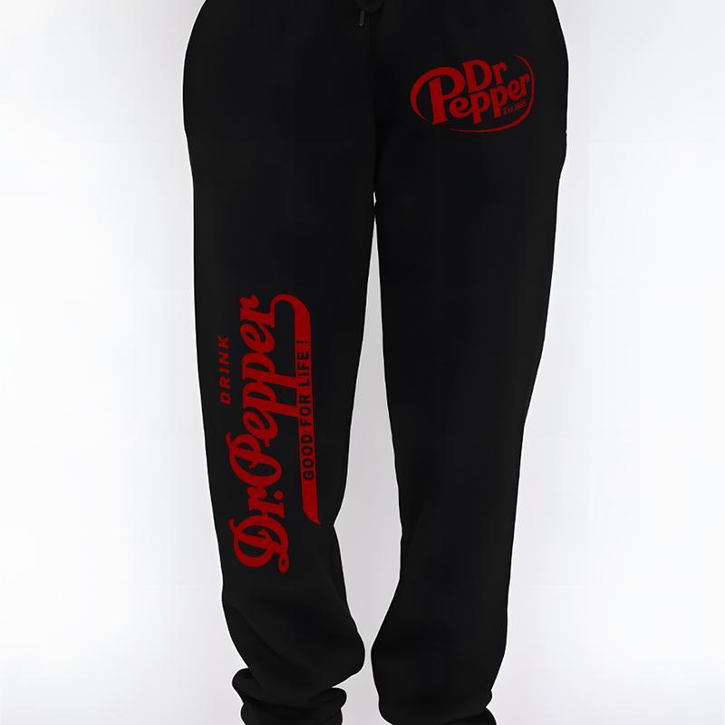 Dr Pepper Sweatpants, Pepper Love Sweatpants, Dr.Pepper Love, Unisex Y2K Trendy Soda Dr Pepper Sweatpants for Outdoor Activities and Sports, Baggy Pants Suitable for Men Women, Classic Fit All, Unisex Joggers, Trend Joggers, No Pockets