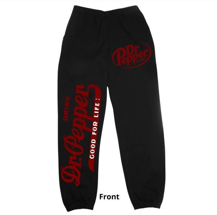 Dr Pepper Sweatpants, Pepper Love Sweatpants, Dr.Pepper Love, Unisex Y2K Trendy Soda Dr Pepper Sweatpants for Outdoor Activities and Sports, Baggy Pants Suitable for Men Women, Classic Fit All, Unisex Joggers, Trend Joggers, No Pockets