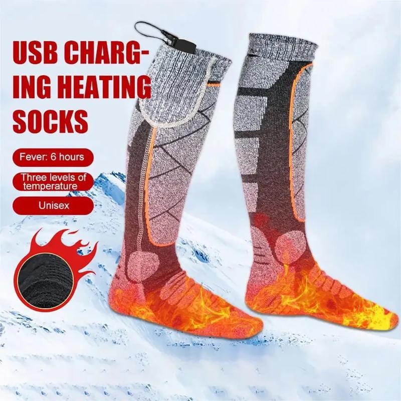 4000mAh Winter Electric Heated Sock Thermal Skiing Outdoor Feet Warmer Men Women comfortable sport