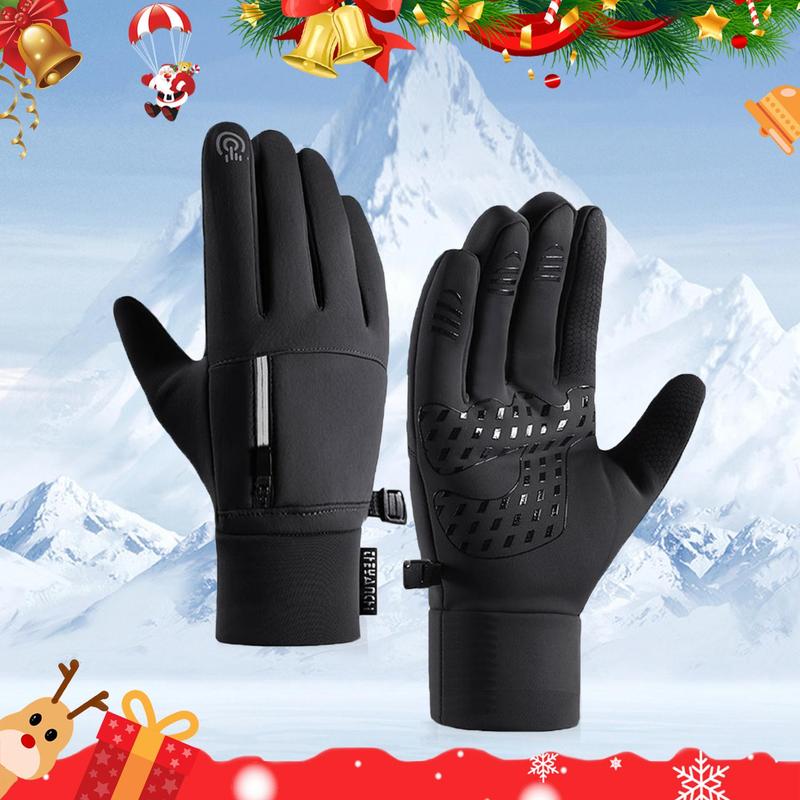 Outdoor Winter Sports Gloves for Christmas Gift, 1 Pair Men's & Women's Touch Screen Gloves with Anti-slip, Waterproof, Windproof & Warm Features for Fishing, Cycling, Skiing, Hiking