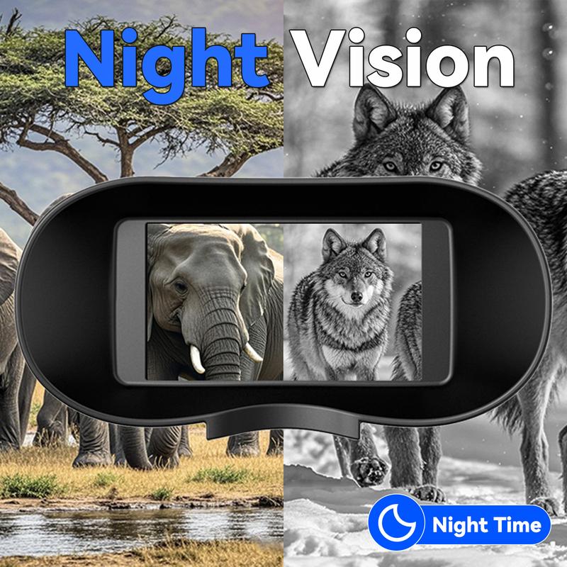 Night vision device, 5x magnification, 8x zoom, tactical light, 32GB card, pioneering backlight button, suitable for hunting, camping, and safety