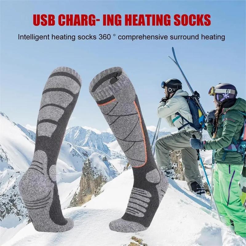 4000mAh Winter Electric Heated Sock Thermal Skiing Outdoor Feet Warmer Men Women comfortable sport