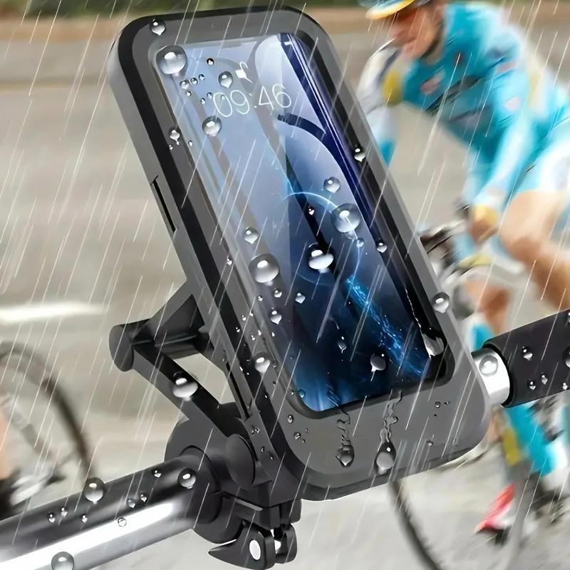 Waterproof Bike Phone Mount, Adjustable & Rotatable Bike Phone Holder, Universal Bike Cellphone Cradle for Outdoor Cycling