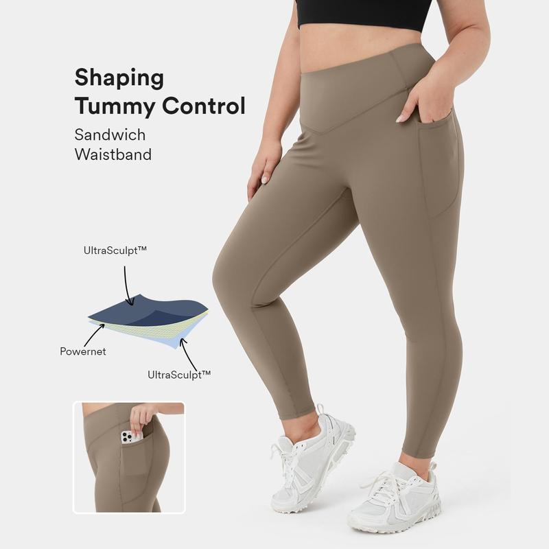 Halara SoCinched High Waisted Tummy Control Side Pocket Shaping Training Plus Size Leggings