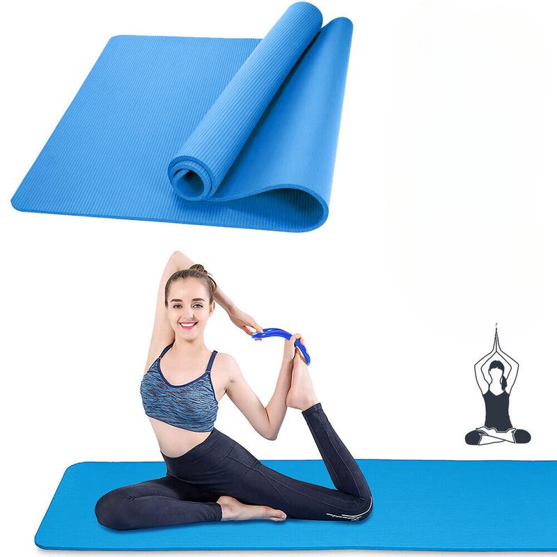 Thick Gym Exercise Mat Yoga Mat Pilates Workout Pad Non Slip Home Class Fitness