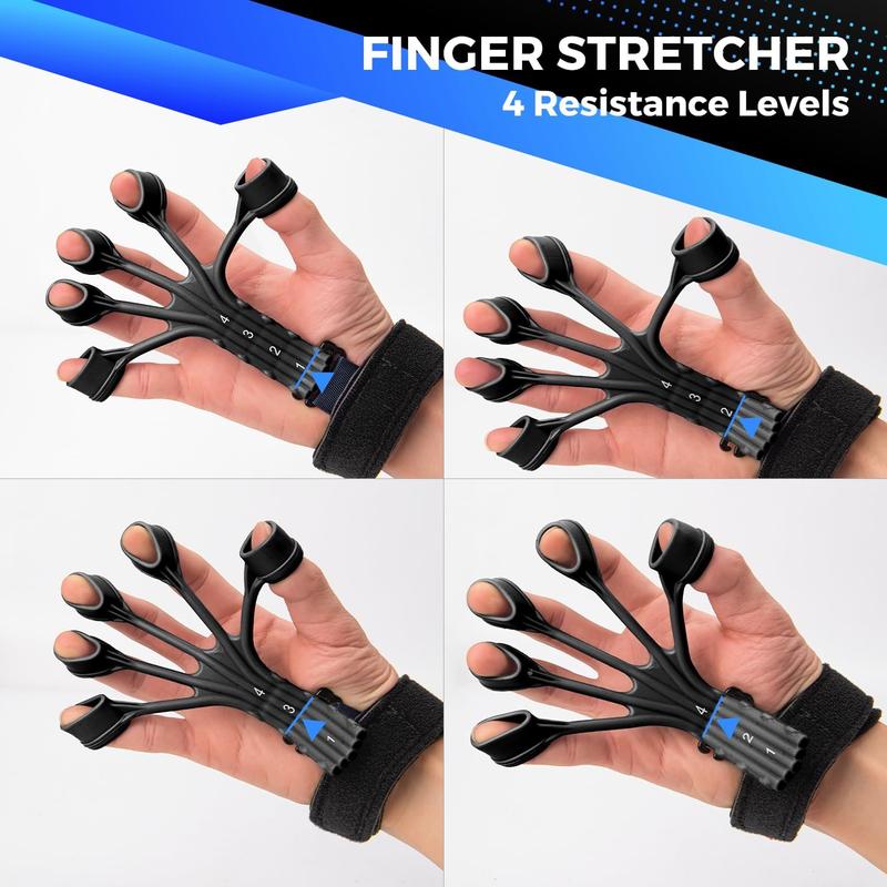 Forearm Strengthener Grip Strength Trainer Kit- Hand Gripper Strengthener 5 Pack with Grip Trainer Smart Counting, Finger Strengthener, Hand Extension Exerciser, Stress Ball and Grip Ring