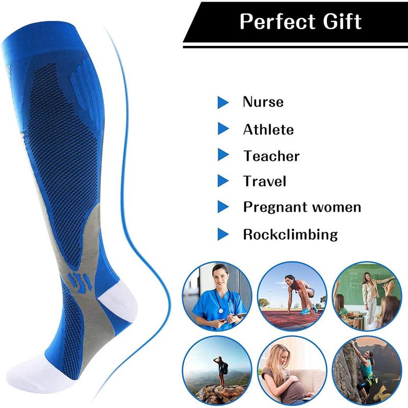 2 3 4 5 6 Pairs Running Compression Socks 20-30 mmHg Men Women Socks Marathon Cycling Football Varicose Veins High quality xxl