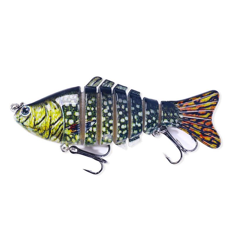 Artificial Fishing Lure, Multi Jointed Fishing Lure with Hook, Lifelike Fishing Bait, Outdoor Fishing Accessories