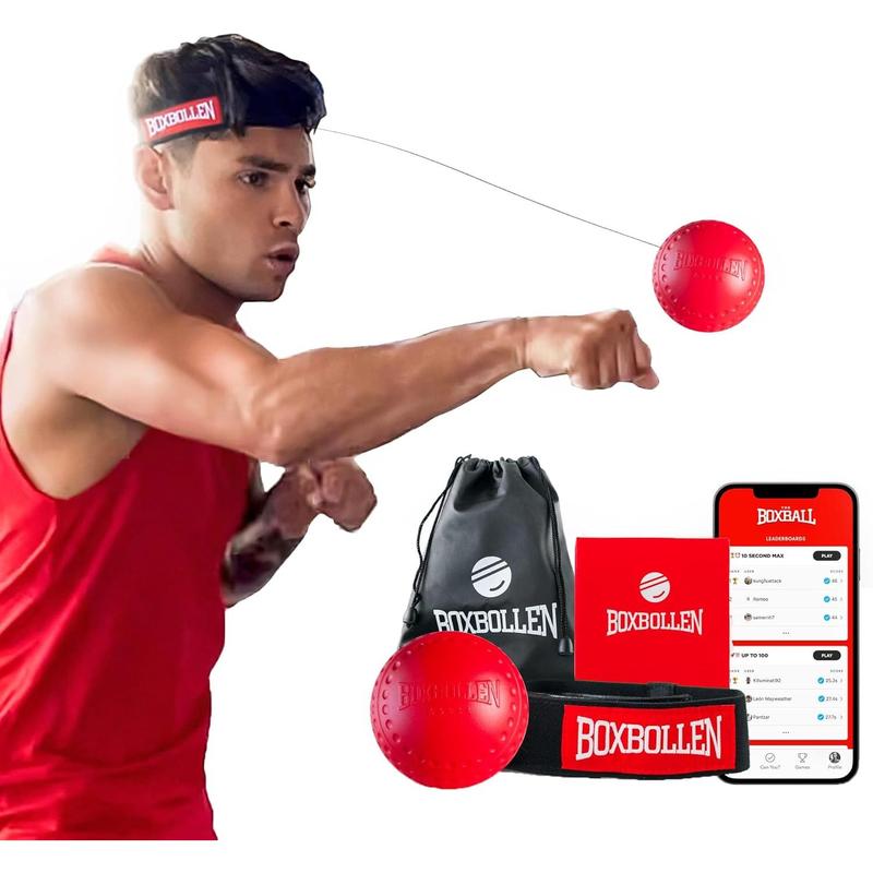 Original with App, Used by Celebrities - Boxing Ball - Boxing Reflex Ball with Adjustable Strap - Interactive Boxball App Integration - 1 Pack