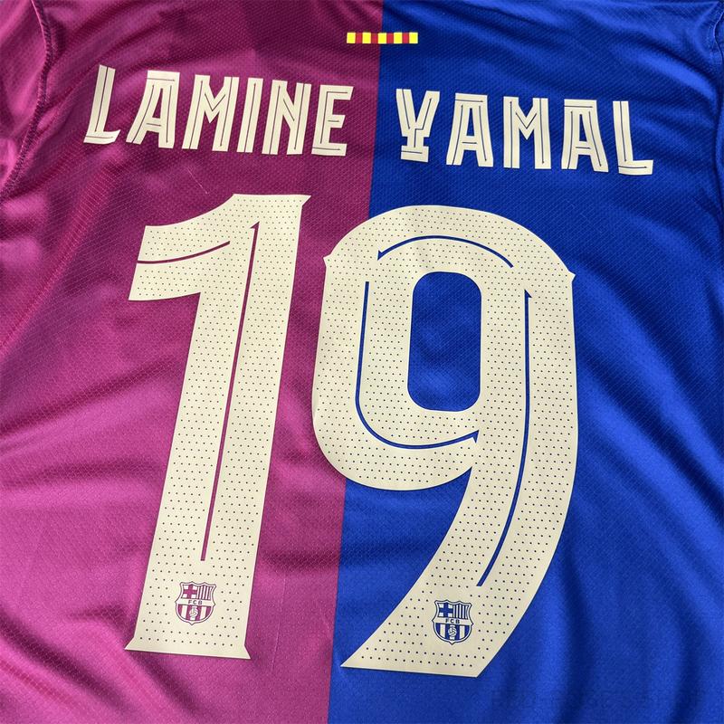 NIKE 24 25 Barcelona Home Red and Blue Short Sleeve Yamal 19 Jersey Lamine Yamal