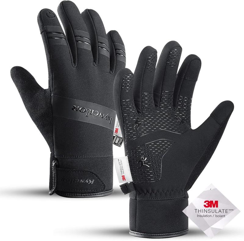 Winter Gloves for Men and Women, Touch Screen Warm Gloves, Waterproof & Windproof Thermal Gloves, Non-Slip Palm, Comfortable Lining, For Cycling, Hiking, Running, Skiing