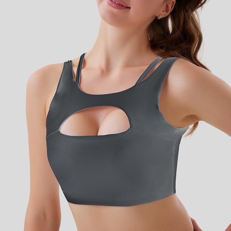 Women's Lightweight Breathable Sports Bra with Moisture-Wicking and Full Coverage for Yoga and Pilates