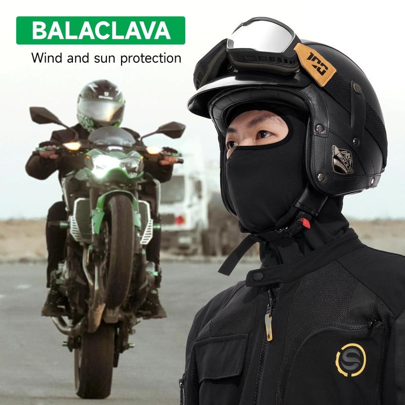 Balaclava with Glasses Cutout, 2 Counts Breathable Face Cover, Sun Protection Cooling Neck Gaiter, Sports & Outdoor Clothes Accessories for Men & Women