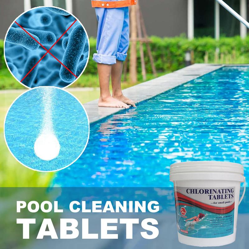 50LBS Alicacho 3'' Swimming Pool Chlorine Tablets, 90% Stabilized Available Chlorine Tabs for Pool, Hot Tubs, Spa(50 lbs,55 tablets)