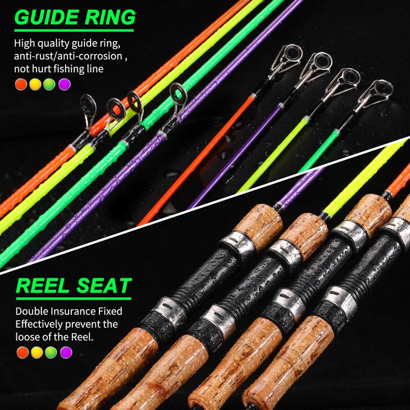 Sougayilang Spinning & Casting Rods, Strong Carbon&Glass Composite Fishing Rod with Stainless Steel Line Guides for Bass fishingreels on