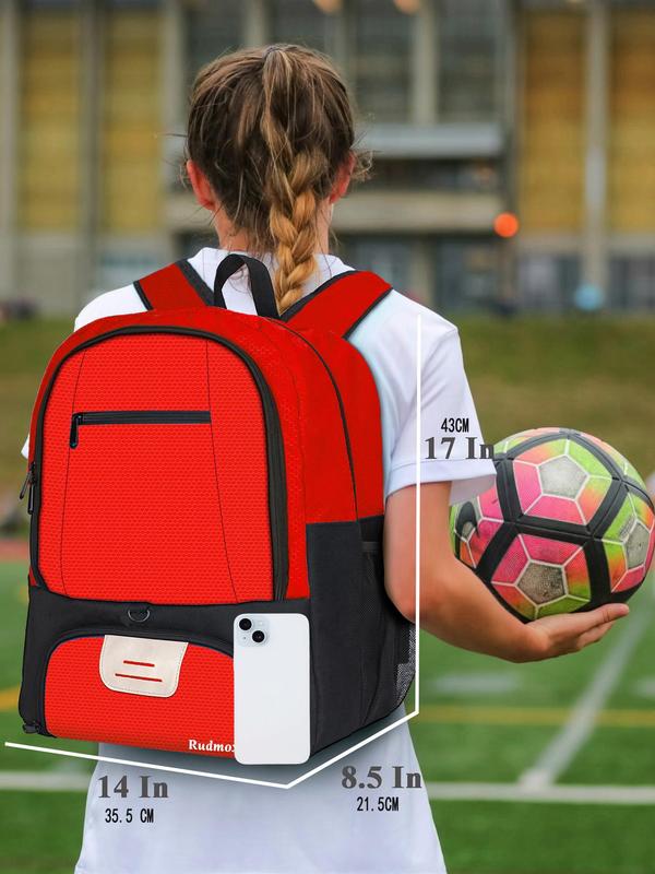 Solid Color Soccer Ball Backpack, Large Sports Equipment Bag, Football  Backpacks  with Shoe Compartment for Youth Suitable for Basketball Volleyball