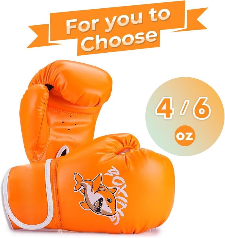 Boxing Gloves, Youth Boxing  Gloves for  3-9 Year Boys and Girls, 4&6OZ Fighting Gloves, Punching Bag Kickboxing Thai Mitts MMA  Sparring Gloves