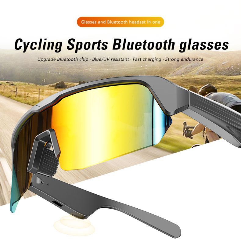 Jueyue Intelligent sports sunglasses, sports Bluetooth intelligent audio sunglasses, UV400 protective and polarized glasses A must-have for cycling outdoors smart sport