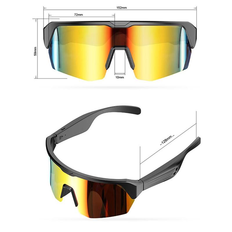 Jueyue Intelligent sports sunglasses, sports Bluetooth intelligent audio sunglasses, UV400 protective and polarized glasses A must-have for cycling outdoors smart sport