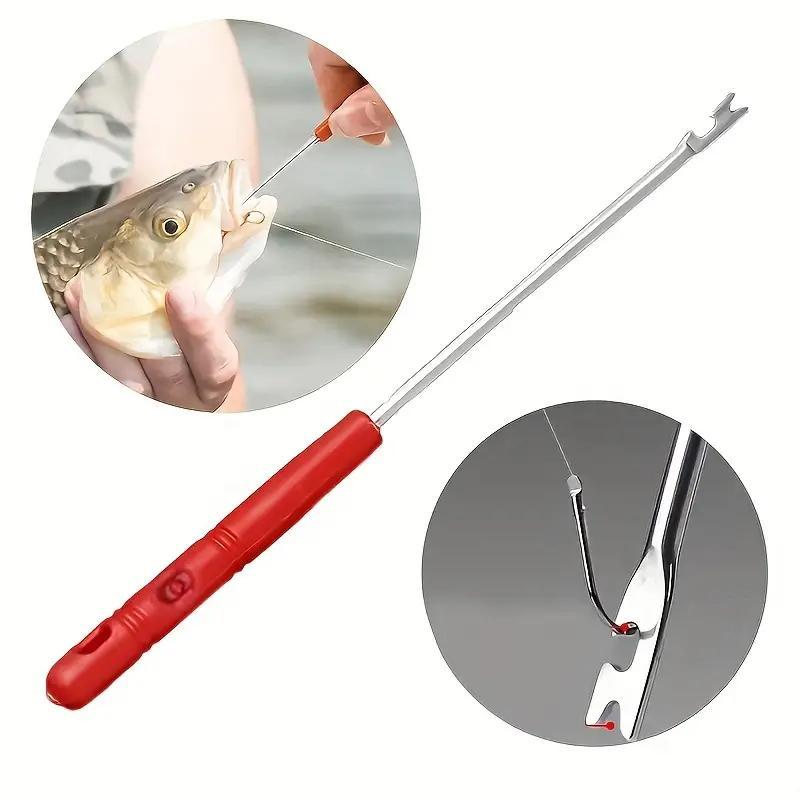 Stainless Steel Fish Hook Remover, 1 Count Quick and Painless Hook Extraction Tool, Fishing Accessories for Outdoor Fishing