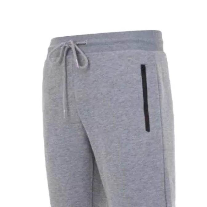 Benben Men's Grey Fleece Joggers with Zippered Pockets - Athletic Fit for Comfortable Lounging and Running Errands