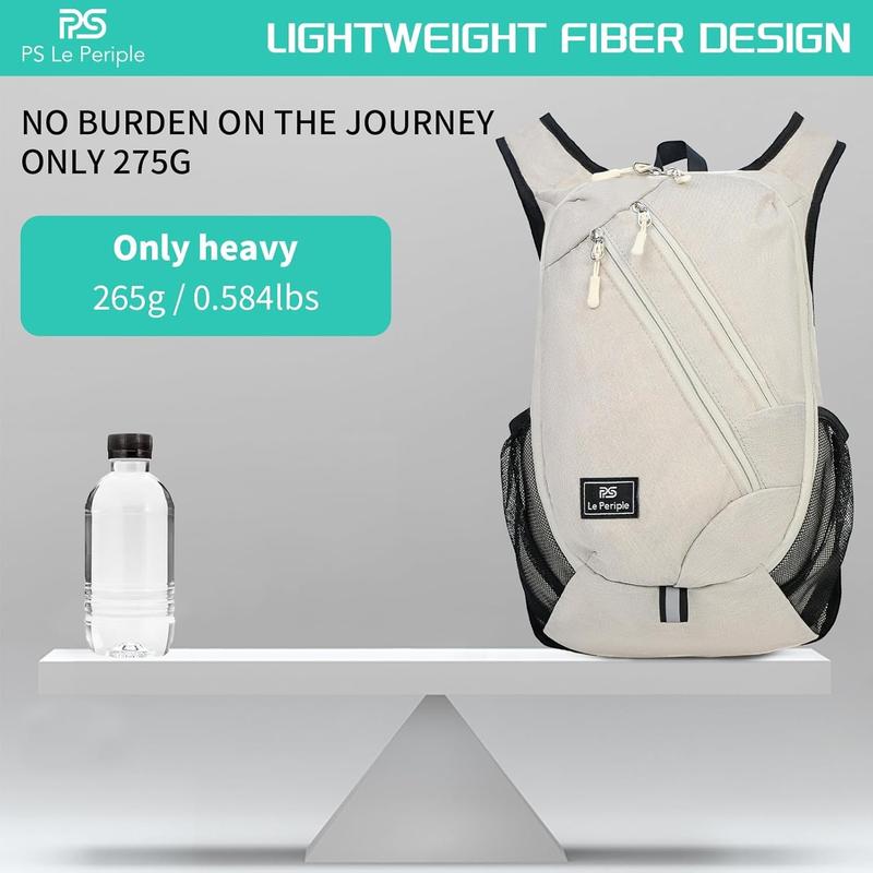 Original Design Foldable Backpack with Water Bottle Holder, Perfect for Outdoor Hiking and Short Trips