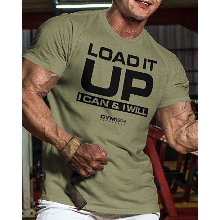 066. Load It Up Workout Funny Gym T-Shirt for Men