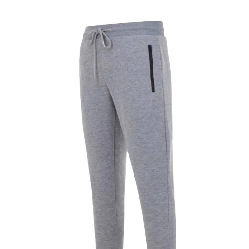 Benben Men's Grey Fleece Joggers with Zippered Pockets - Athletic Fit for Comfortable Lounging and Running Errands