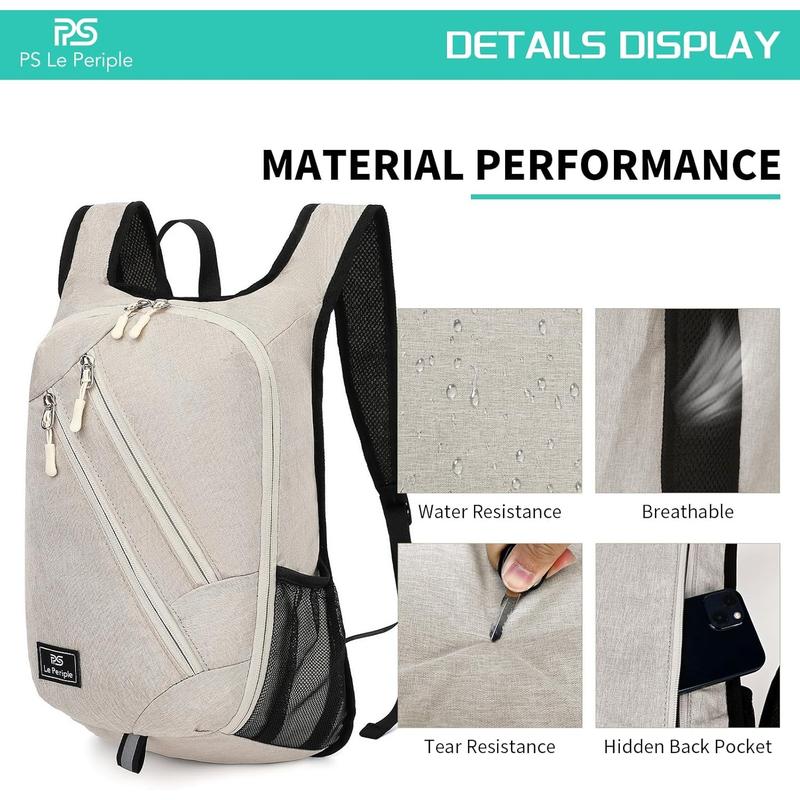 Original Design Foldable Backpack with Water Bottle Holder, Perfect for Outdoor Hiking and Short Trips